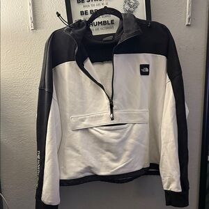 The North Face Black and White Half-Zip Hoodie